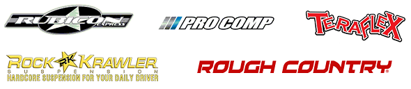 Rubicon Express, Pro Comp, Teraflex, Rock Krawler, Rough Country